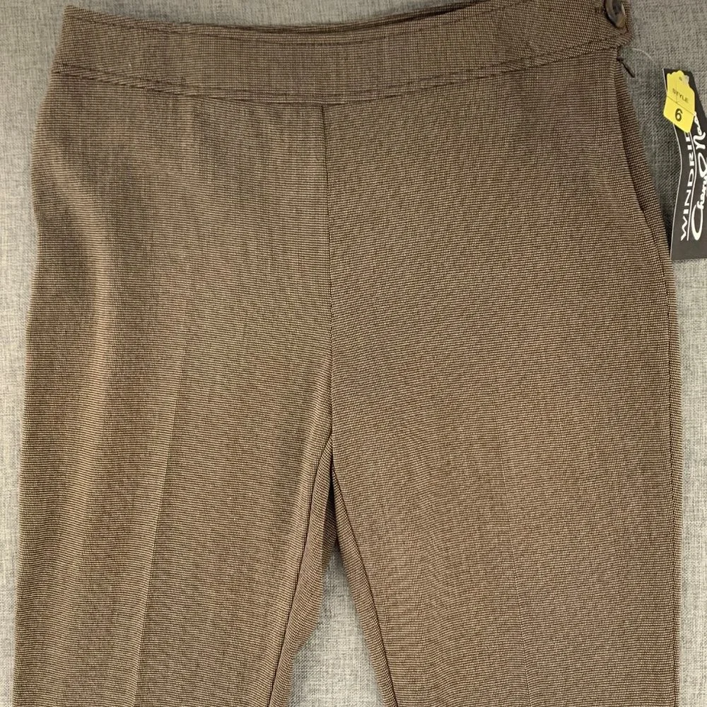 Brand New Windridge Cheryl Nash Tweed Dress Pants Brown Tan Size‎ 6